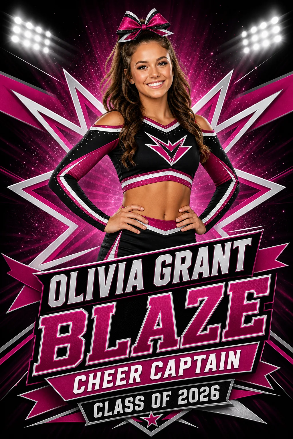 Olivia Grant cheer banner