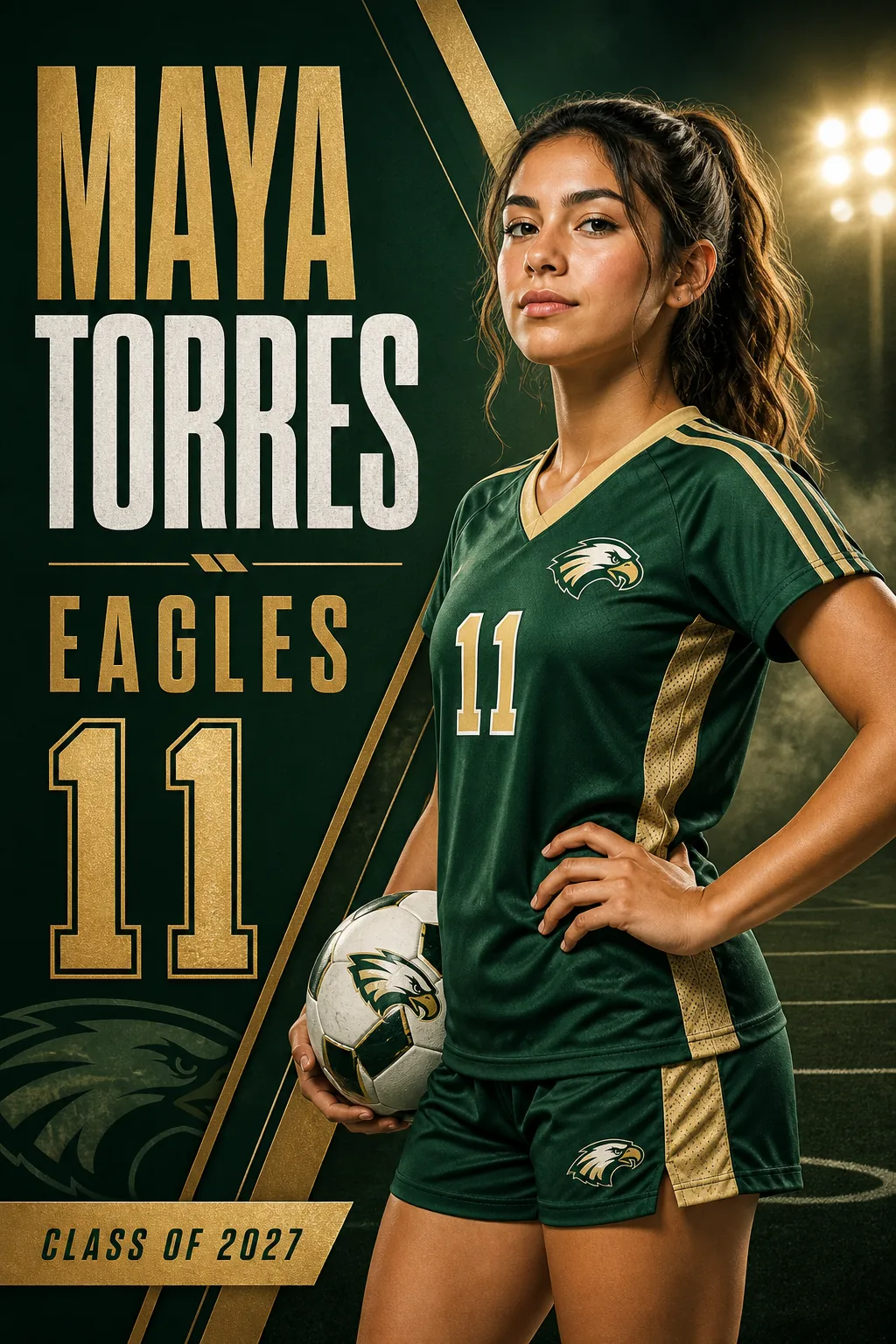 Maya Torres soccer player banner